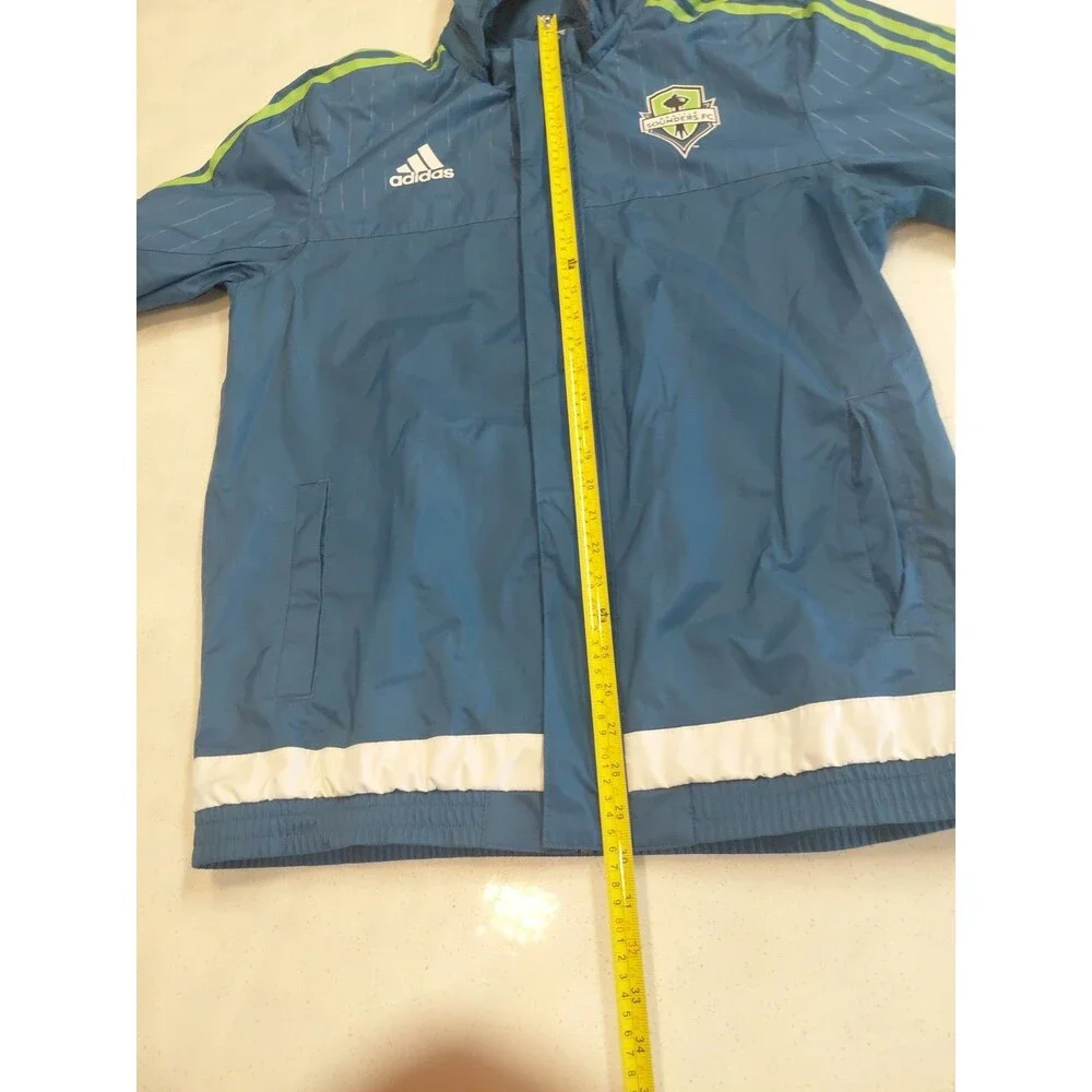 Seattle Sounders Hooded Rain Jacket Windbreaker Adidas Xbox Men's Large